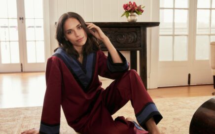 Status Quan Sustainability & Ethics - Lazy Sundays sleepwear set in burgundy